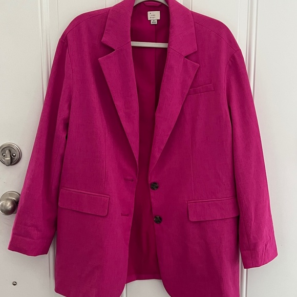 A New Day Bright Pink Oversized/Relaxed Blazer size M - Picture 1 of 4